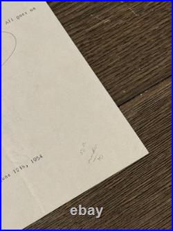 Frank Lloyd Wright Signed Letter Taliesin West June 12, 1954 Personal