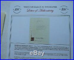 Frank Lloyd Wright Signed Letter To Henry Gammage Dated March 7 1957 W 2 Coa's