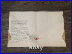 Frank Lloyd Wright Signed TLS 1930 Harlan Hale Yale Modern Architecture