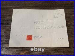 Frank Lloyd Wright Signed Taliesin Note 1954 Viking Press ALS Autograph Rare