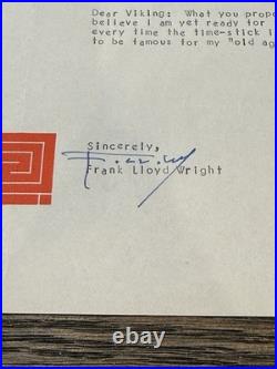 Frank Lloyd Wright Signed Taliesin Note 1954 Viking Press ALS Autograph Rare Frank Lloyd Wright Signed Taliesin Note 1954 Viking Press ALS Autograph Rare