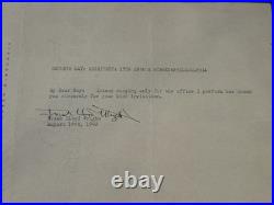 Frank Lloyd Wright Signed Taliesin Note to Architect Kenneth Day 1940 Rare
