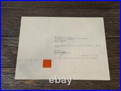Frank Lloyd Wright Signed Taliesin West Note Mile High Illinois 1956 Rare