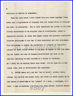 Frank Lloyd Wright Signed The Language of Organic Architecture the blueprint