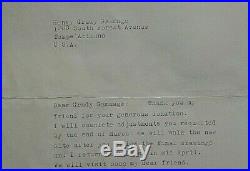 Frank Lloyd Wright Signed Very Important Personal Letter To Henry Grady Gammage
