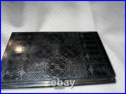 Frank Lloyd Wright Silver Card Case, Oak Park Ceiling Grille Design