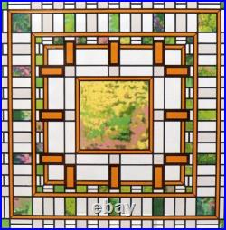 Frank Lloyd Wright Stained Glass Darwin D. Martin House Panel by Glassmasters