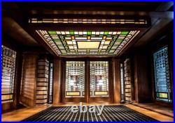 Frank Lloyd Wright Stained Glass Darwin D. Martin House Panel by Glassmasters