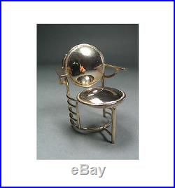 Frank Lloyd Wright Sterling Silver Mini Johnson Chair by ACME Studio NEW