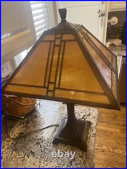 Frank Lloyd Wright Style Arts And Crafts Style Lamp Great Piece LOOK