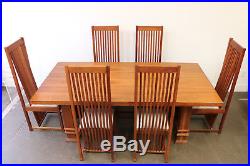 Frank Lloyd Wright Style Dining Room Table and Chairs