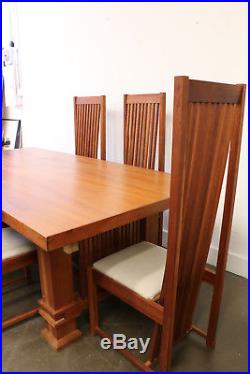 Frank Lloyd Wright Style Dining Room Table and Chairs