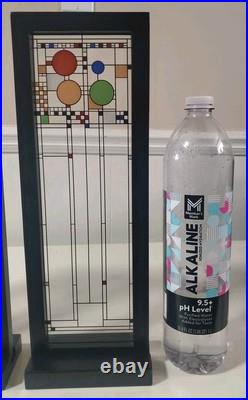 Frank Lloyd Wright Style Glass Panel Set of 3 March Balloons Repro Art