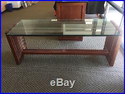 Frank Lloyd Wright Style Mid-Century Modern Console Table