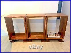 Frank Lloyd Wright Style Mid Century Modern Side Tables, Console Bar Server NEW