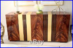 Frank Lloyd Wright Style Mid Century Modern Walnut Sideboard Server Cabinet NEW