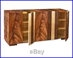 Frank Lloyd Wright Style Mid Century Modern Walnut Sideboard Server Cabinet NEW