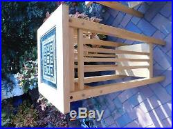 Frank Lloyd Wright Style Quoizel Mission Oak Table 15 W x 15 L x 24