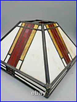 Frank Lloyd Wright Style Stained Glass Desk Table Lamp Light Prairie Mission 15