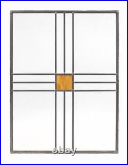 Frank Lloyd Wright Style Stained Glass Window Vintage Set Mid Century Bubble Art