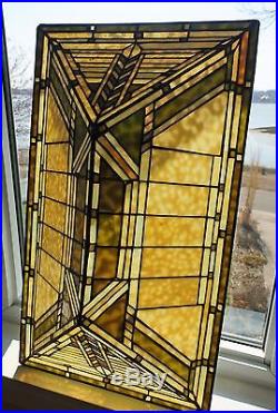 Frank Lloyd Wright Sumac 3 Pedestal Lamp Shade Hand Leaded Stained Glass