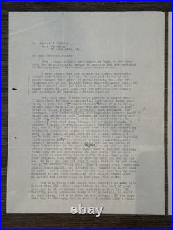 Frank Lloyd Wright TLS Signed Letter 1928 Taliesin Albert Kelsey Louis Sullivan