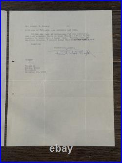 Frank Lloyd Wright TLS Signed Letter 1928 Taliesin Albert Kelsey Louis Sullivan