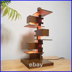 Frank Lloyd Wright Table Lighting TALIESIN 4 Brown LED Reproduct for Japan