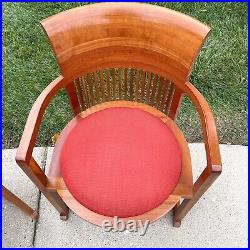 Frank Lloyd Wright Taliesen Barrel Chair By Cassina PAIR Set of 2 Original OC23