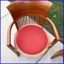 Frank Lloyd Wright Taliesen Barrel Chair By Cassina PAIR Set of 2 Original OC23