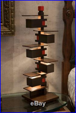 Frank Lloyd Wright Taliesin 3 Table Lamp Walnut Wood