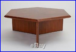 Frank Lloyd Wright Taliesin Hexagonal Coffee Table Mid Century Heritage Henredon