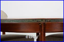 Frank Lloyd Wright Taliesin Low Game Table Four Chairs Chairs Mid Century Modern