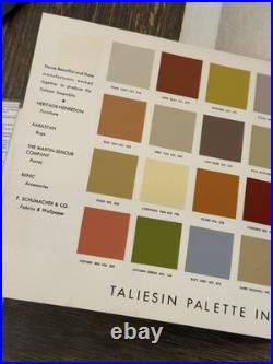 Frank Lloyd Wright Taliesin Palette Martin-Senour Paints 1950s Schumacher Rare