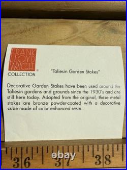 Frank Lloyd Wright Taliesin Set of 5 Garden Stakes New In Original Packaging