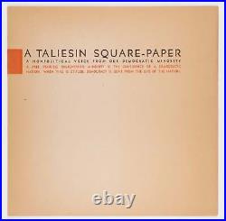 Frank Lloyd Wright / Taliesin Square-Paper Non-Political Voice from Our 1st 1951