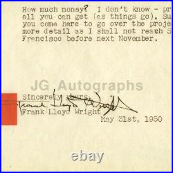 Frank Lloyd Wright Taliesin West Signed Letter (TLS), 1950