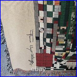 Frank Lloyd Wright Tapestry Throw approx 70x48 Excellent Condition