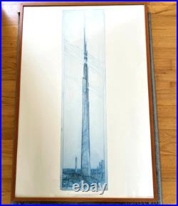 Frank Lloyd Wright The Illinois Mile High Tower 1989 Edita Framed Print 36 x 24