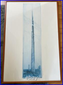 Frank Lloyd Wright The Illinois Mile High Tower 1989 Edita Framed Print 36 x 24