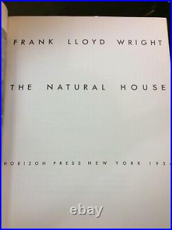 Frank Lloyd Wright The Natural House First Edition 1954 Horizon Worn DJ