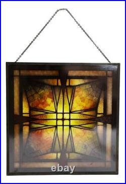 Frank Lloyd Wright Thomas Entry Ceiling Light Stained Glass Wall Desktop Plaque