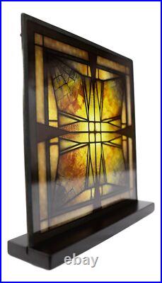 Frank Lloyd Wright Thomas Entry Ceiling Light Stained Glass Wall Desktop Plaque