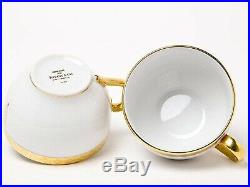 Frank Lloyd Wright Tiffany & Co. Gold Imperial Tea Cup 2 Set Espresso Cappuccino