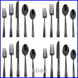 Frank Lloyd Wright Tree of Life Black 18/10 Stainless Steel 20pc. Flatware Set