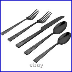 Frank Lloyd Wright Tree of Life Black 18/10 Stainless Steel 20pc. Flatware Set