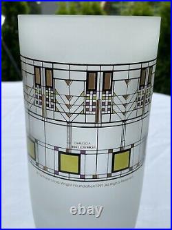 Frank Lloyd Wright Tree of Life Decorative Frosted Glass Vase Omaggio A