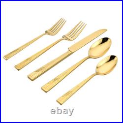 Frank Lloyd Wright Tree of Life Gold 18/10 Stainless Steel 20pc. Flatware Set