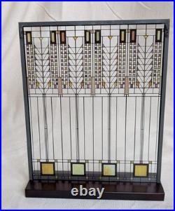 Frank Lloyd Wright Tree of Life Stained Glass Panel Martin House Painted withStand