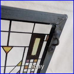 Frank Lloyd Wright Tree of Life Stained Glass Panel Martin House Painted withStand